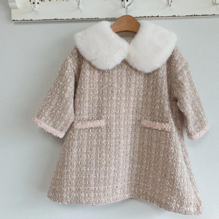 Eclair - Korean Children Fashion - #minifashionista - Cozy Tweed One-piece - 7