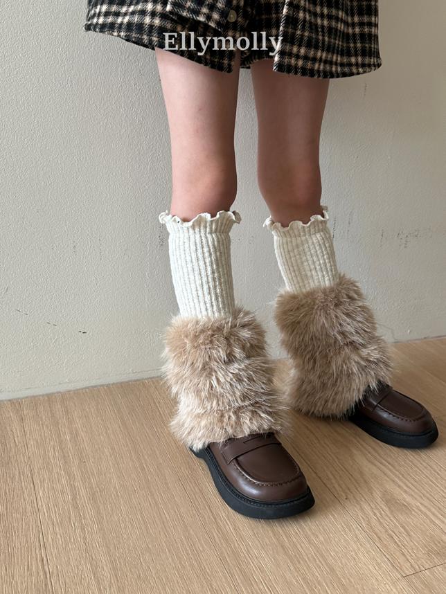 Ellymolly - Korean Children Fashion - #prettylittlegirls - Ribbed Slub Socks - 4