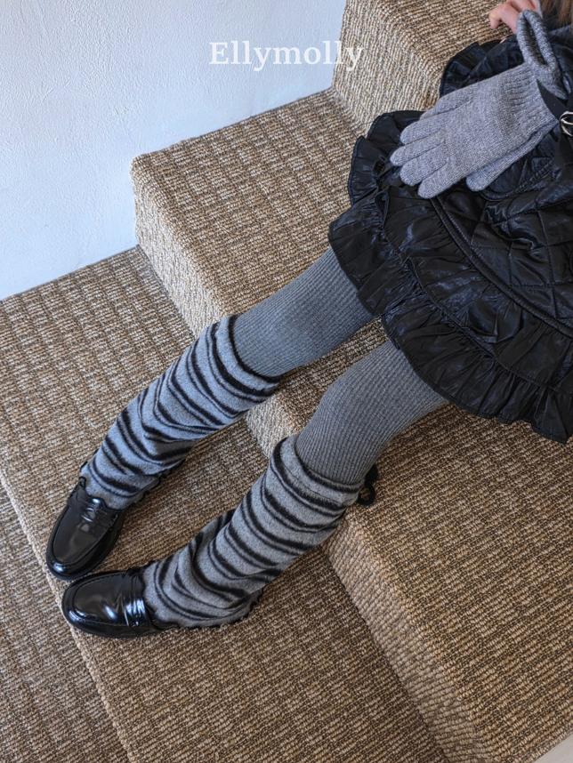 Ellymolly - Korean Children Fashion - #discoveringself - Heat Stripe Warmer - 4