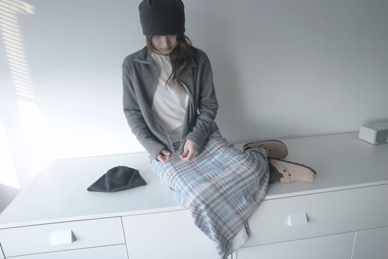 Enten - Korean Women Fashion - #momslook - Check Kale Skirt - 3