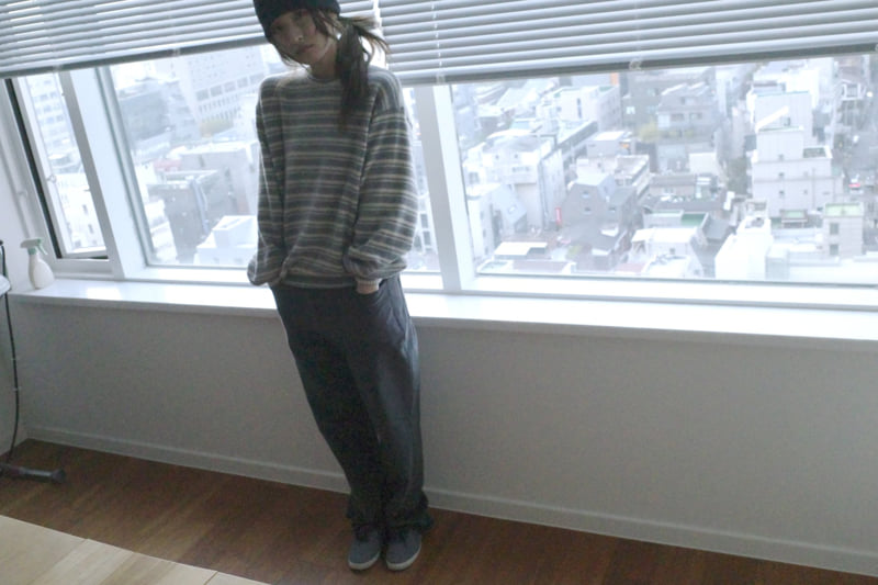 Enten - Korean Women Fashion - #momslook - Cozy Stripe Sweatshirt - 8