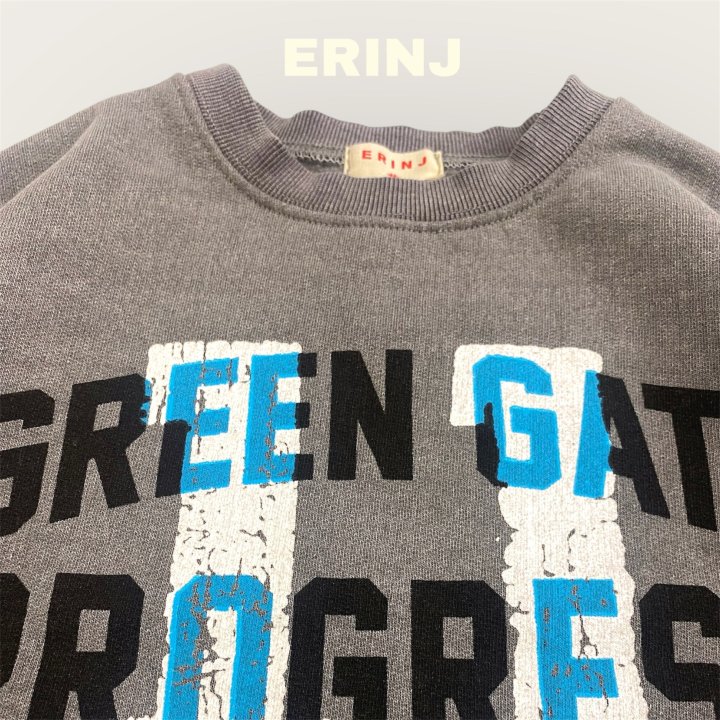 Erin J - Korean Children Fashion - #childrensboutique - Lettering Pigment Sweatshirt - 7