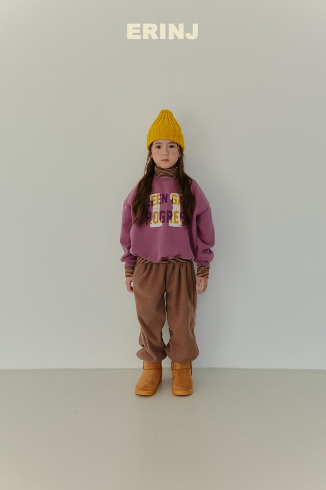 Erin J - Korean Children Fashion - #designkidswear - Lettering Pigment Sweatshirt - 8