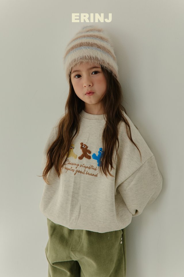 Erin J - Korean Children Fashion - #fashionkids - Bear Embroidery Sweatshirt