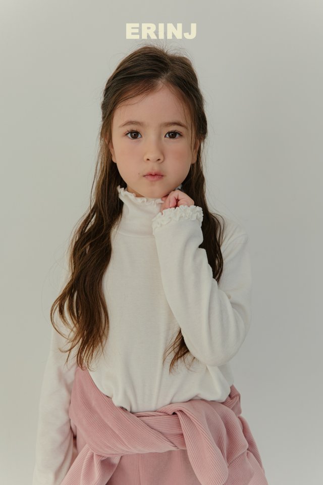 Erin J - Korean Children Fashion - #kidsstore - Ruffle Turtleneck Tee - 7
