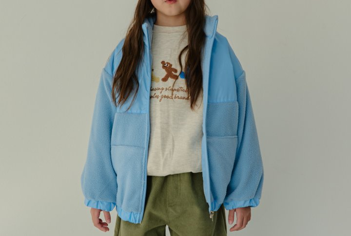 Erin J - Korean Children Fashion - #kidsstore - Fleece Color Jacket - 11