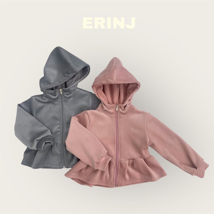 Erin J - Korean Children Fashion - #kidzfashiontrend - Velour Zip-up Hoodie - 3