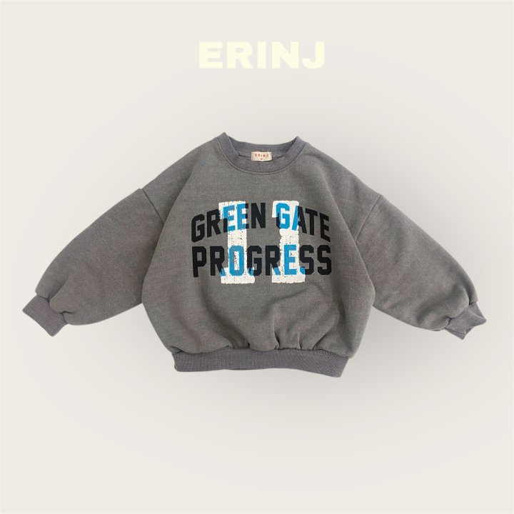Erin J - Korean Children Fashion - #todddlerfashion - Lettering Pigment Sweatshirt - 4