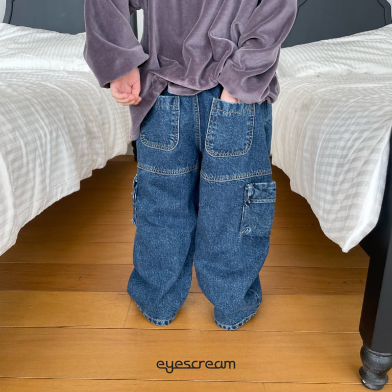 Eyescream - Korean Children Fashion - #Kfashion4kids - Open Cargo Denim Pants - 6