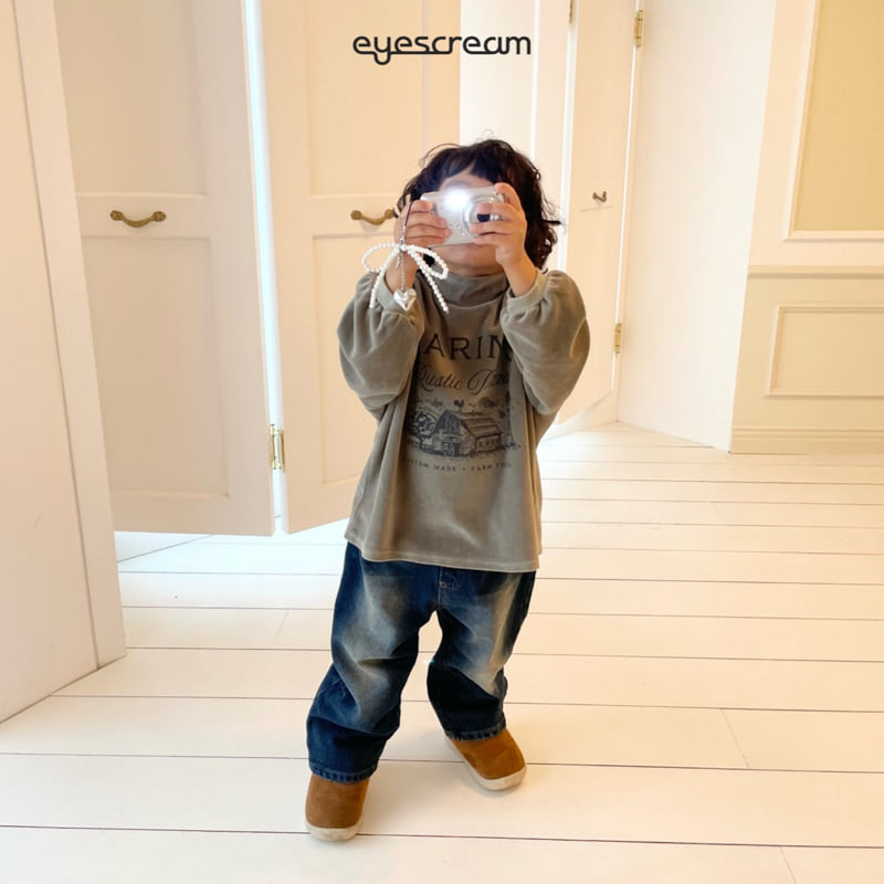 Eyescream - Korean Children Fashion - #Kfashion4kids - Sand Washing Denim Pants - 5