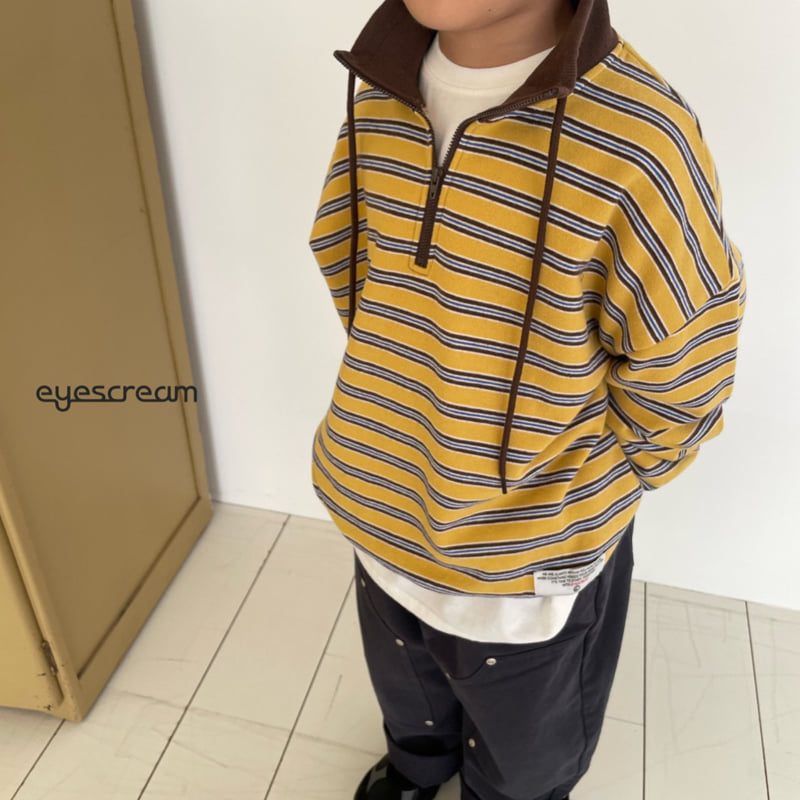 Eyescream - Korean Children Fashion - #Kfashion4kids - Bros Half Zip-Up Sweatshirt - 6