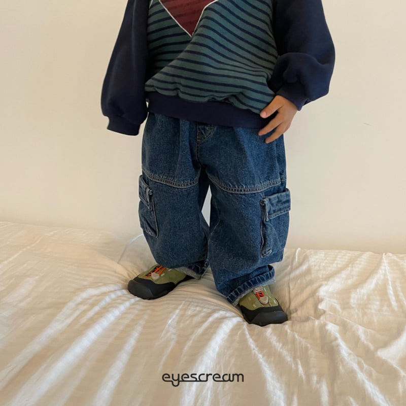 Eyescream - Korean Children Fashion - #childofig - Open Cargo Denim Pants - 12