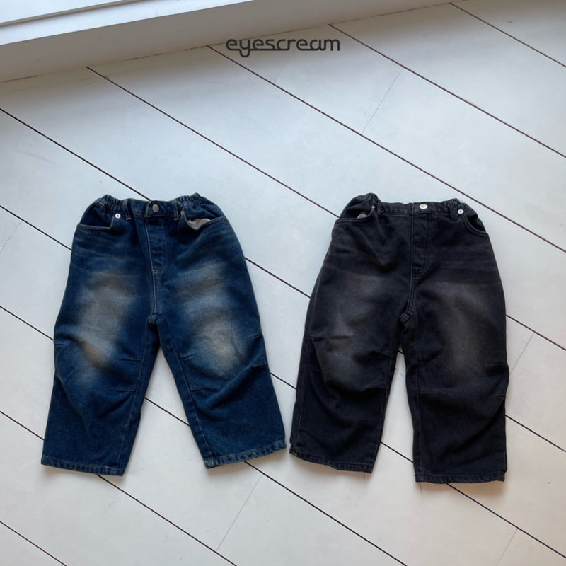 Eyescream - Korean Children Fashion - #fashionkids - Sand Washing Denim Pants