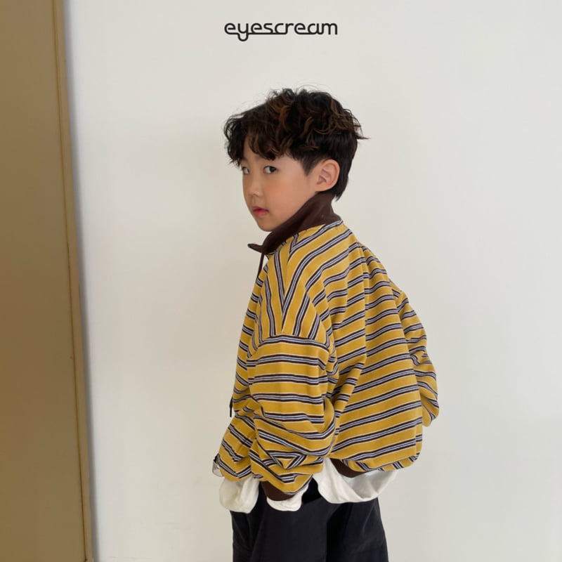 Eyescream - Korean Children Fashion - #kidsshorts - Bros Half Zip-Up Sweatshirt - 3