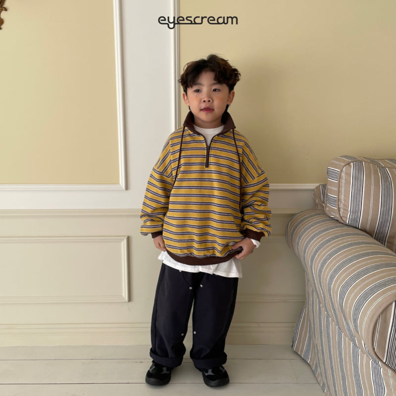 Eyescream - Korean Children Fashion - #littlefashionista - Bros Half Zip-Up Sweatshirt - 7