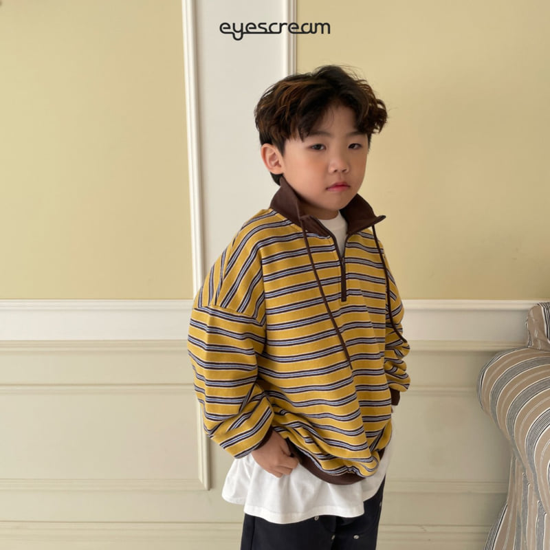 Eyescream - Korean Children Fashion - #prettylittlegirls - Bros Half Zip-Up Sweatshirt - 10
