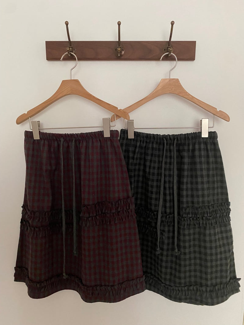 Flash - Korean Women Fashion - #momslook - Ruffle Cord A Skirt