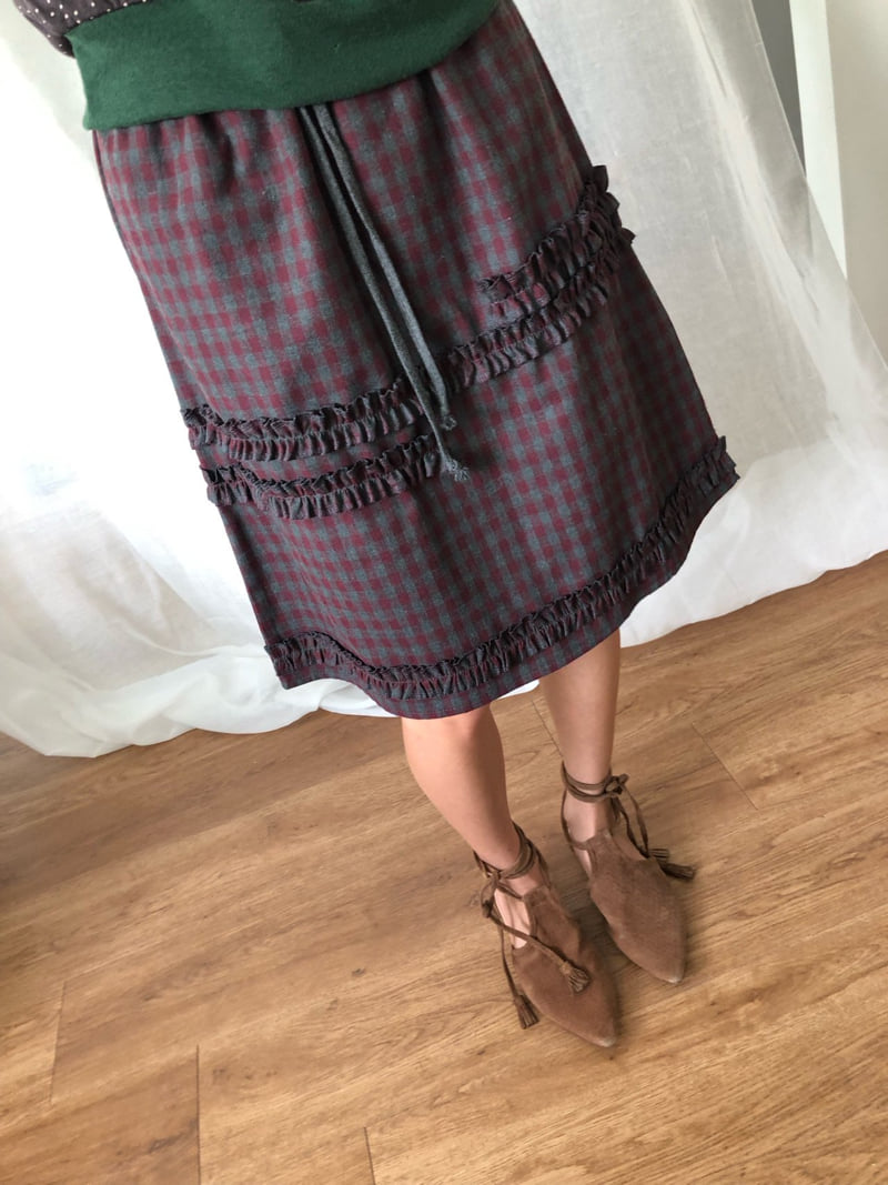 Flash - Korean Women Fashion - #momslook - Ruffle Cord A Skirt - 3