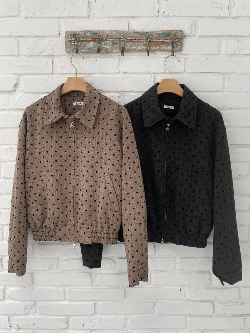 Flash - Korean Women Fashion - #momslook - Ford Dot Zip Jumper