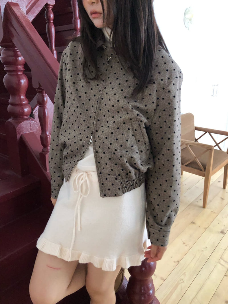Flash - Korean Women Fashion - #momslook - Ford Dot Zip Jumper - 3