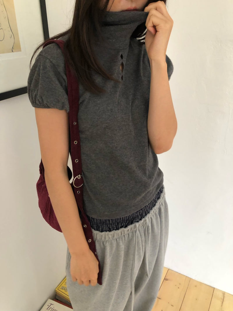 Flash - Korean Women Fashion - #momslook - Dia Short Sleeve Turtleneck Tee - 11
