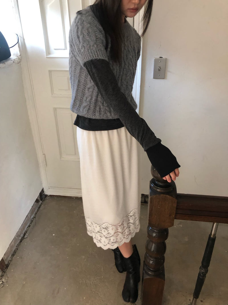 Flash - Korean Women Fashion - #momslook - Flow Short Sleeve Knit - 10
