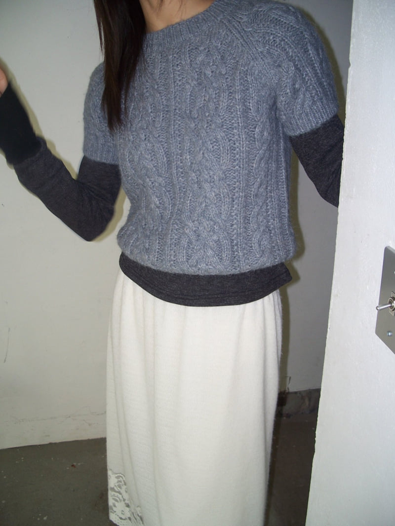 Flash - Korean Women Fashion - #momslook - Flow Short Sleeve Knit - 12