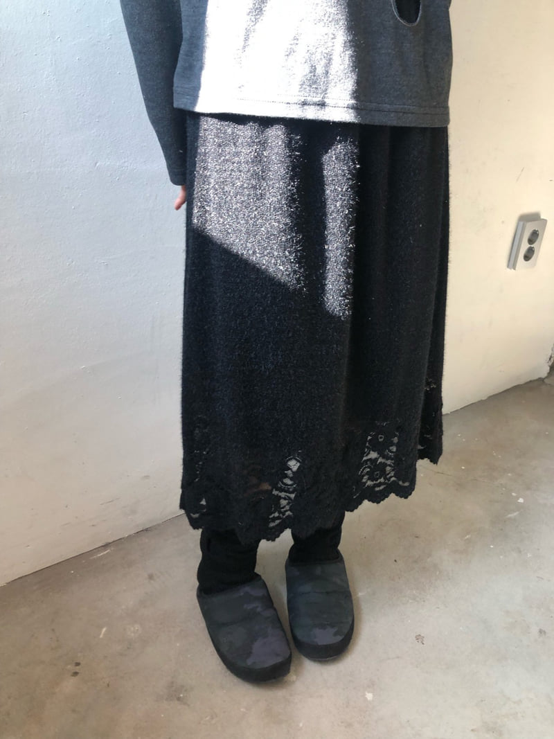 Flash - Korean Women Fashion - #momslook - Lace Knit Skirt - 10