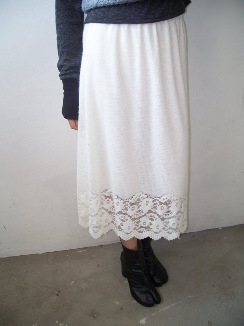 Flash - Korean Women Fashion - #momslook - Lace Knit Skirt - 6