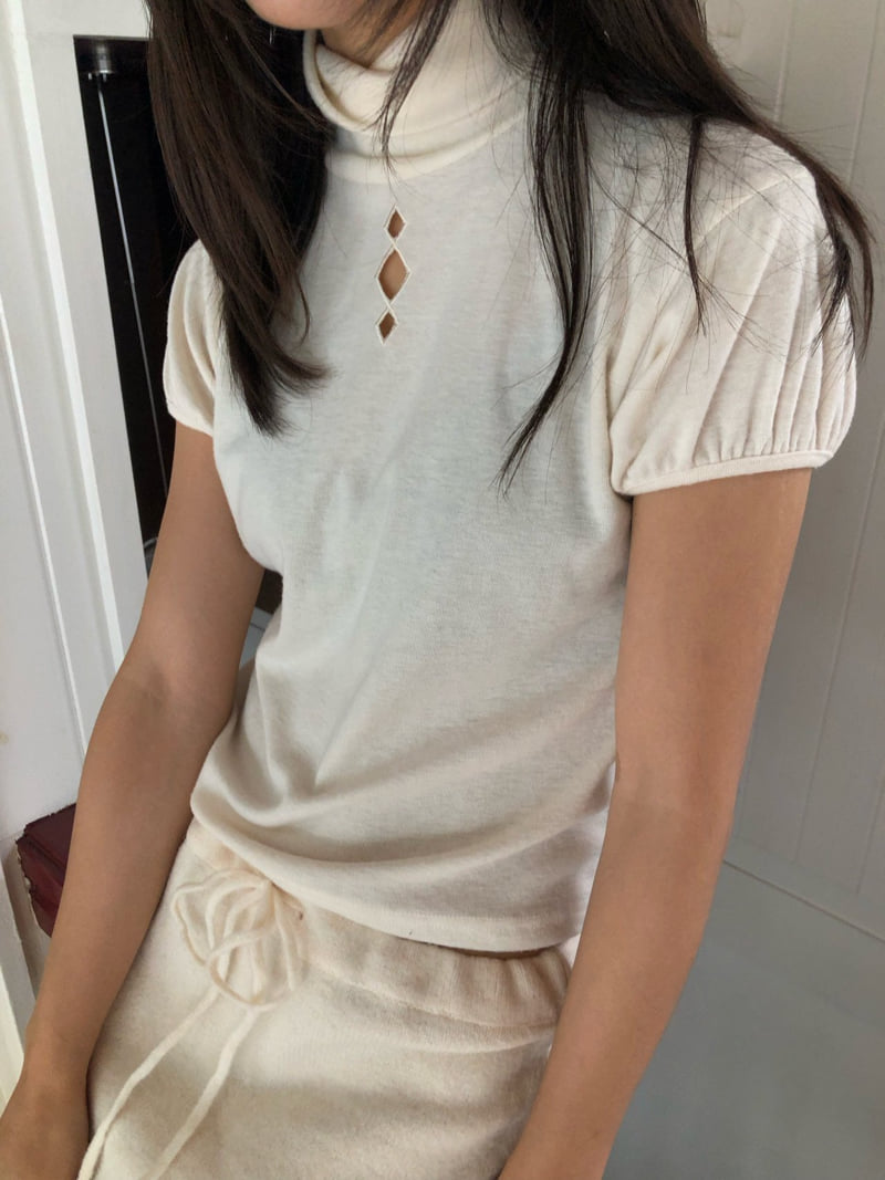 Flash - Korean Women Fashion - #pursuepretty - Dia Short Sleeve Turtleneck Tee - 5