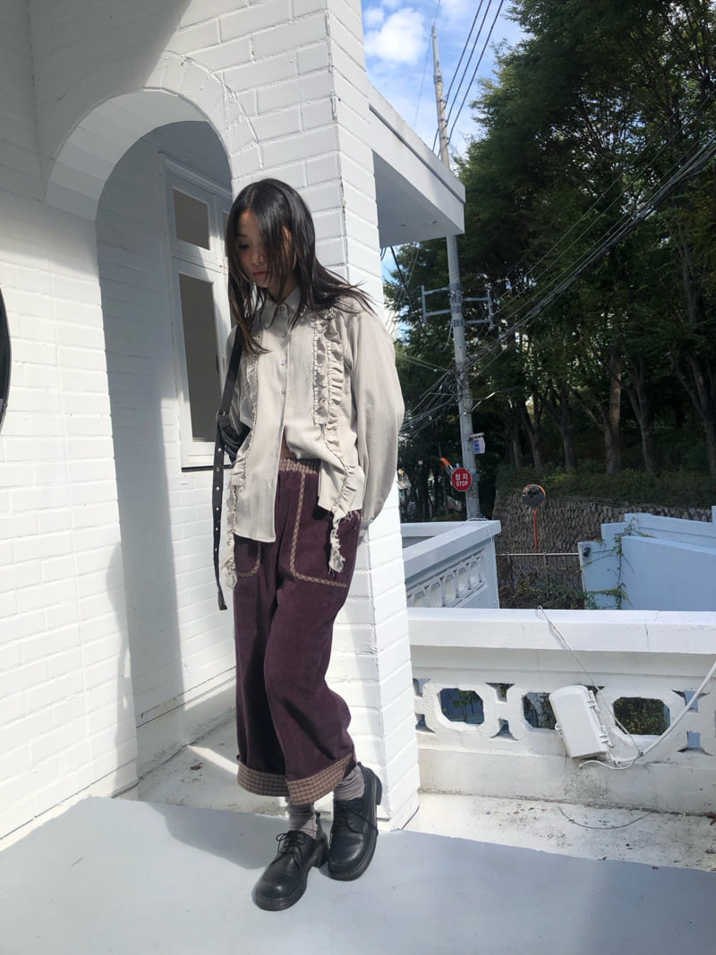 Flash - Korean Women Fashion - #vintagekidsstyle - Love Dusty Frill Shirt - 4