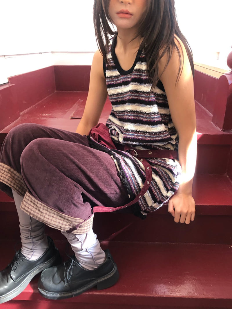 Flash - Korean Women Fashion - #romanticstyle - Cheese Check Pants - 8
