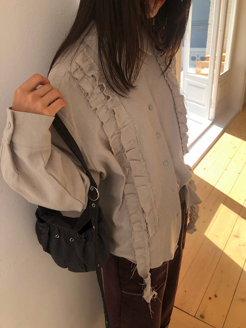 Flash - Korean Women Fashion - #romanticstyle - Love Dusty Frill Shirt - 6