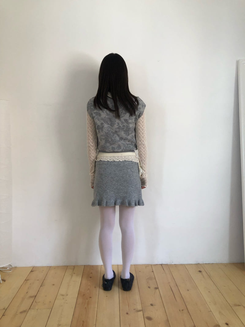 Flash - Korean Women Fashion - #shopsmall - Knit Frill Skirt Top - 11