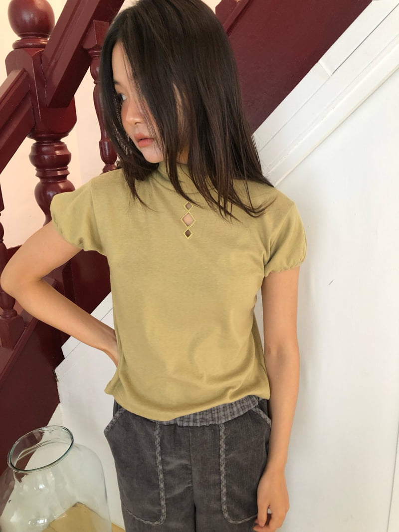 Flash - Korean Women Fashion - #shopsmall - Dia Short Sleeve Turtleneck Tee - 8
