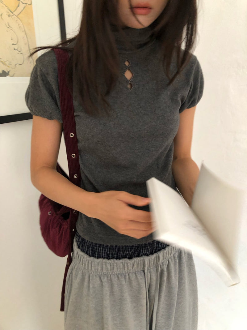 Flash - Korean Women Fashion - #thelittlethings - Dia Short Sleeve Turtleneck Tee - 10