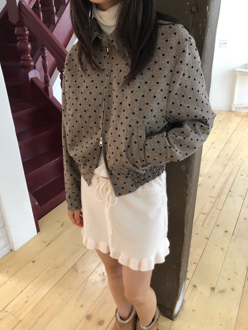 Flash - Korean Women Fashion - #vintageinspired - Ford Dot Zip Jumper - 5