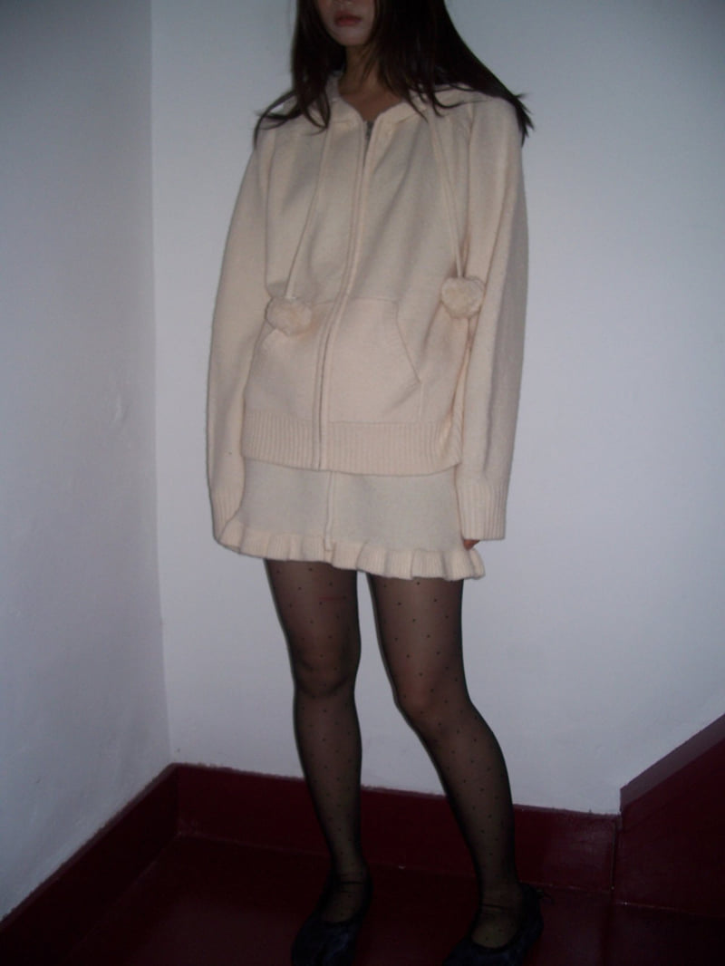 Flash - Korean Women Fashion - #vintagekidsstyle - Knit Frill Skirt Top - 7