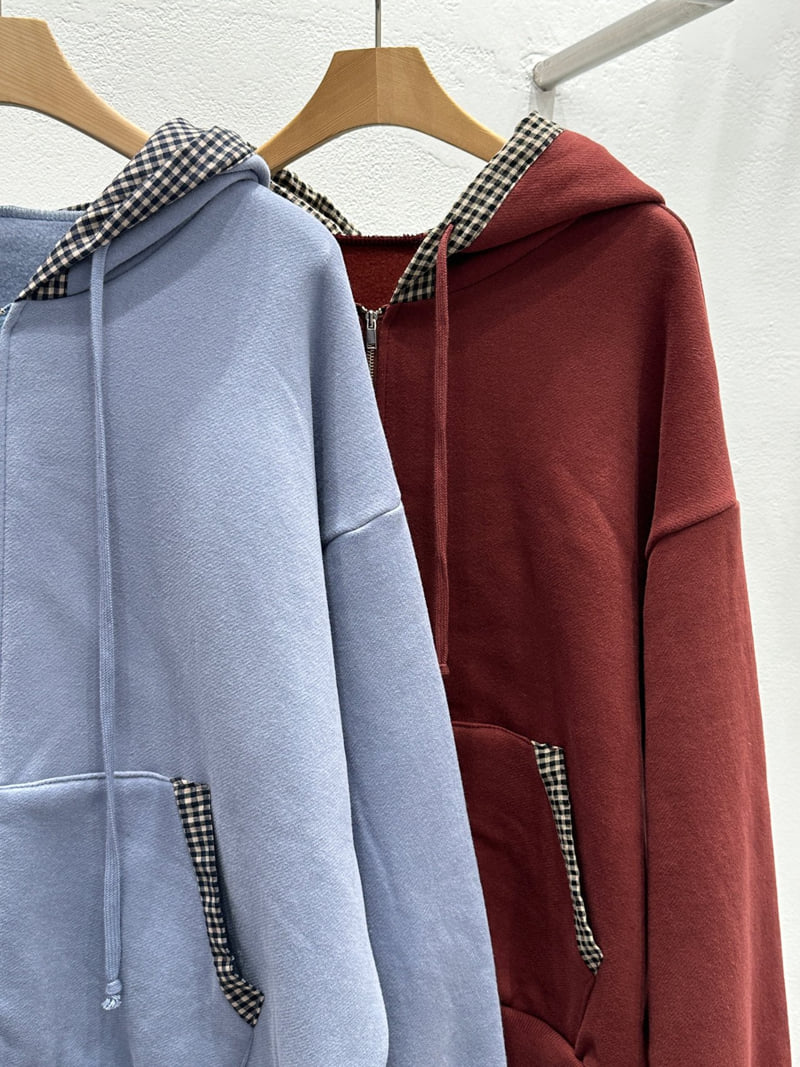 Flash - Korean Women Fashion - #vintagekidsstyle - Pepper Double Fleece Hood Zip-up - 2