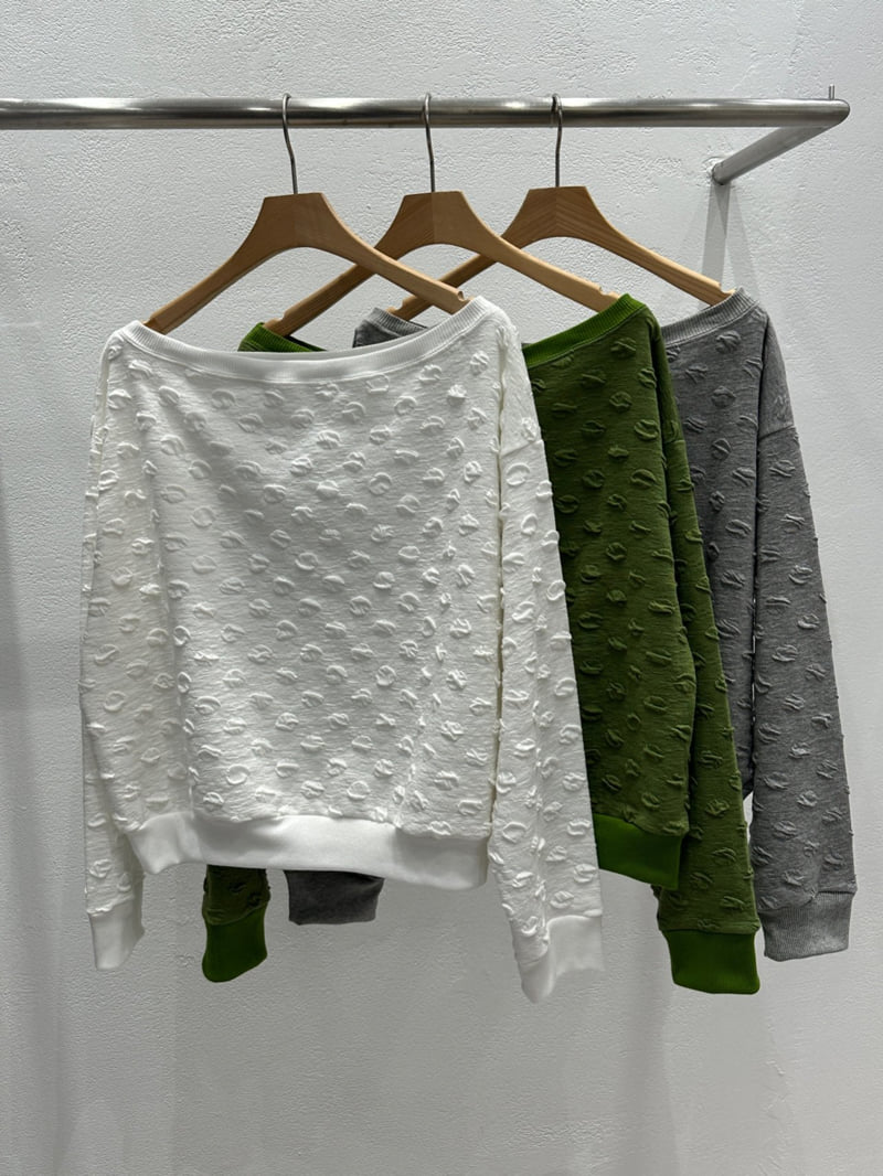 Flash - Korean Women Fashion - #womensfashion - Bubble Bubble Sweatshirt