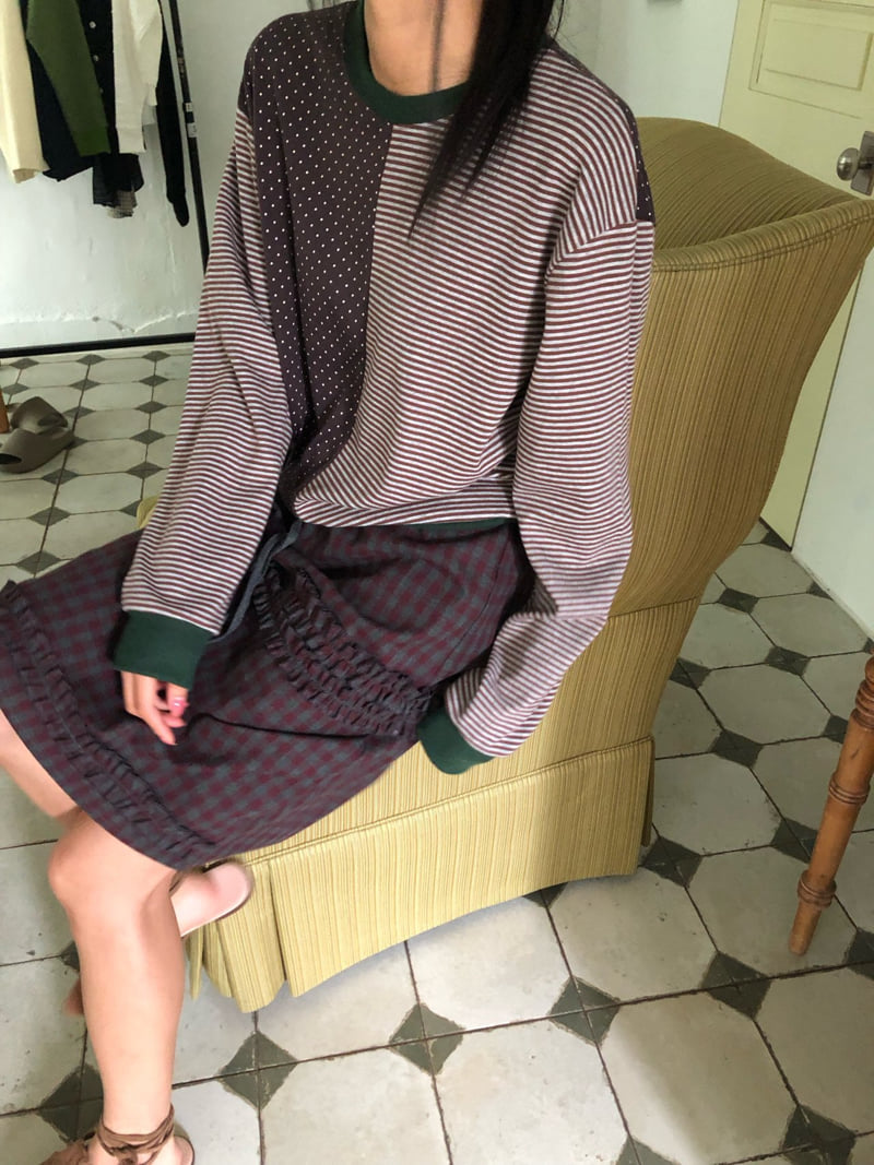 Flash - Korean Women Fashion - #womensfashion - Half Dot Half ST Sweatshirt - 3