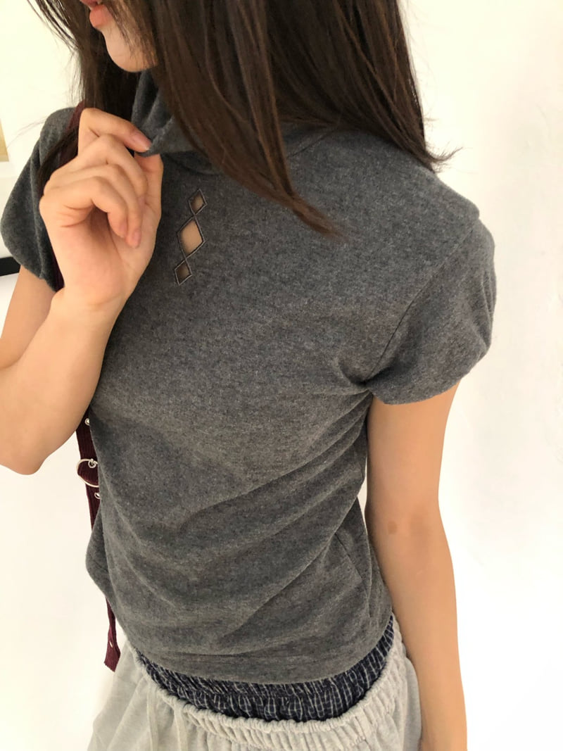 Flash - Korean Women Fashion - #womensfashion - Dia Short Sleeve Turtleneck Tee - 12