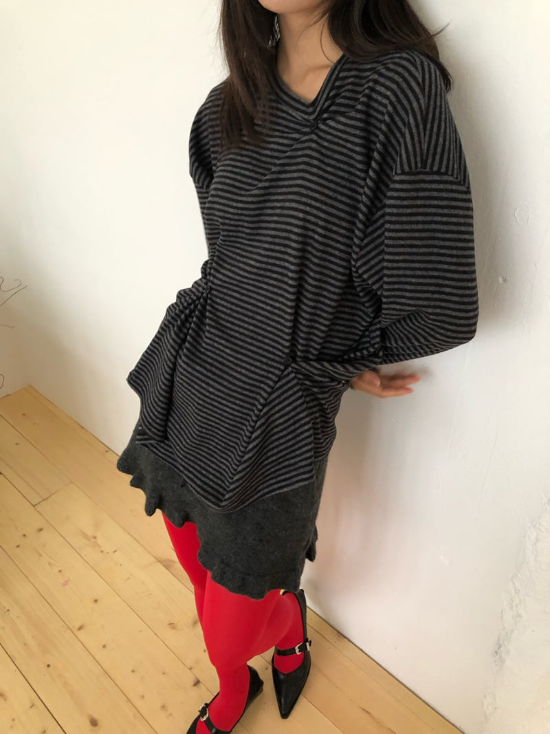 Flash - Korean Women Fashion - #womensfashion - More Button Tee - 8