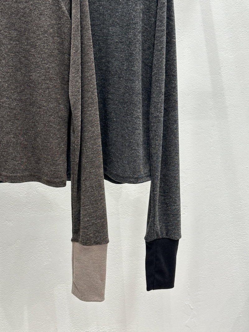 Flash - Korean Women Fashion - #womensfashion - Down Color Tee - 3