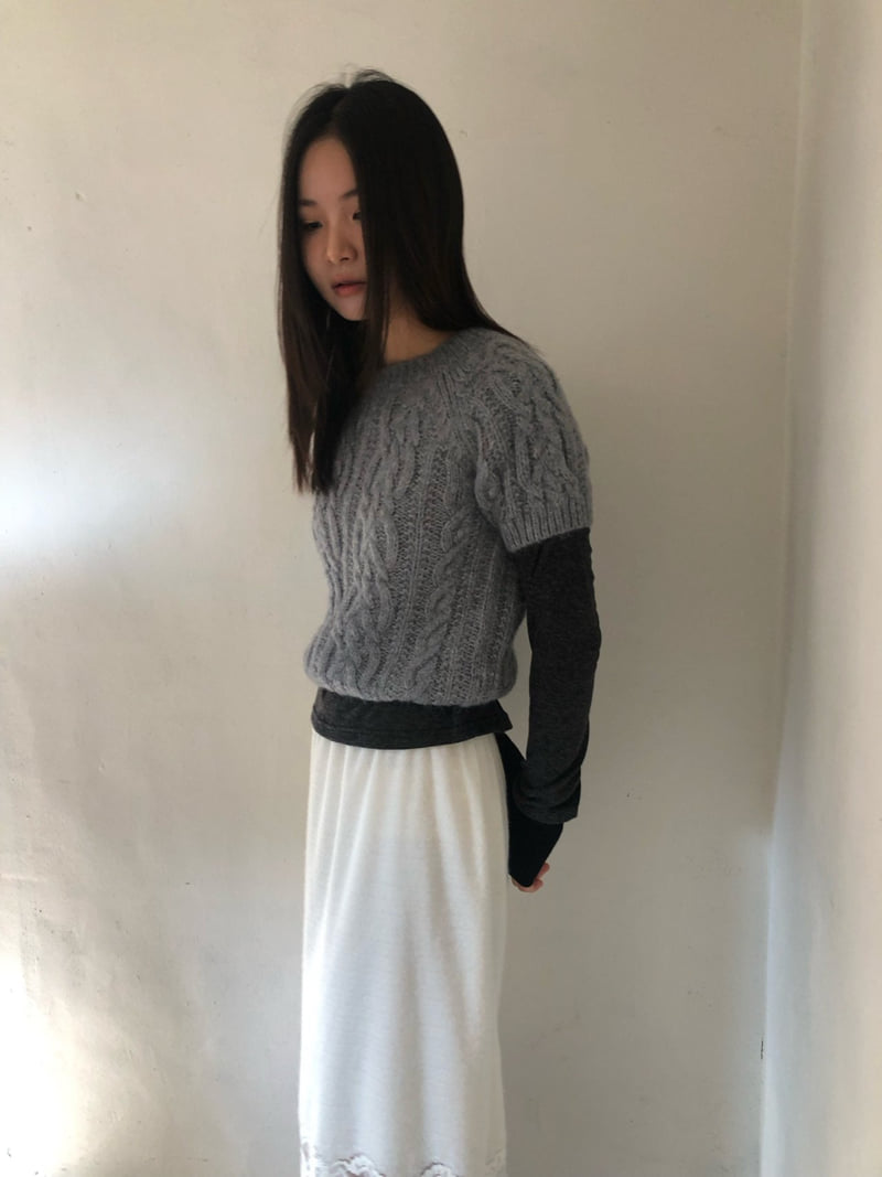 Flash - Korean Women Fashion - #womensfashion - Flow Short Sleeve Knit - 11
