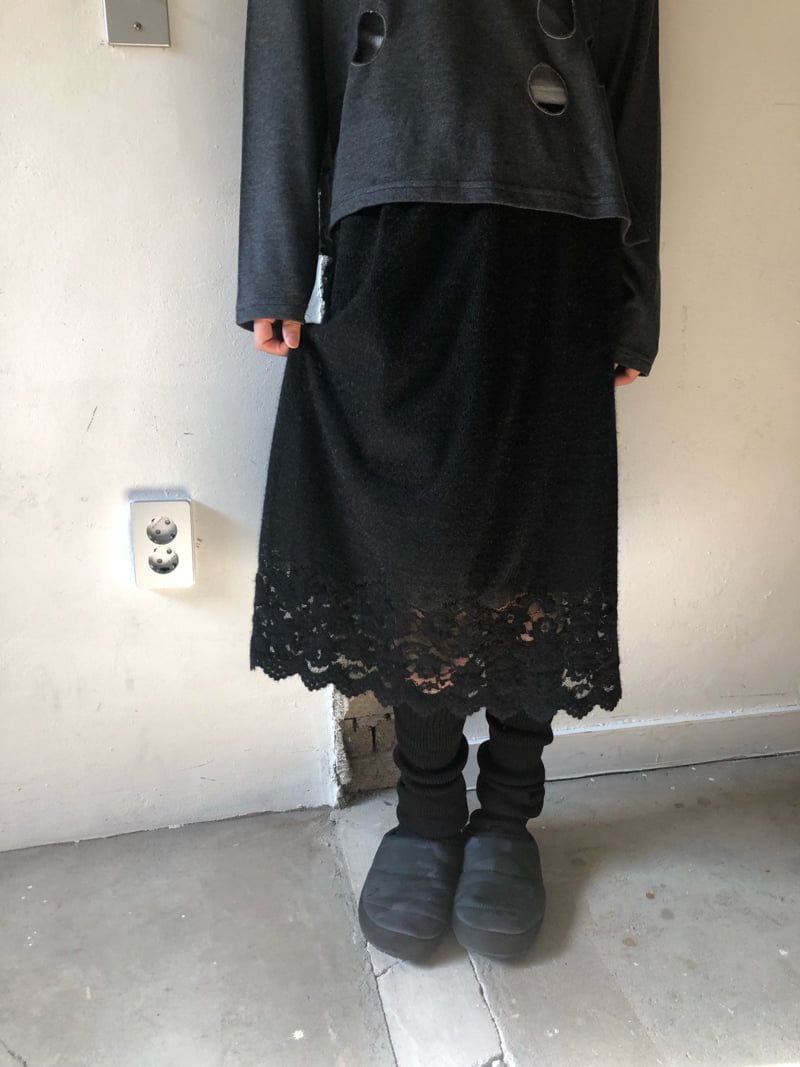 Flash - Korean Women Fashion - #womensfashion - Lace Knit Skirt - 11