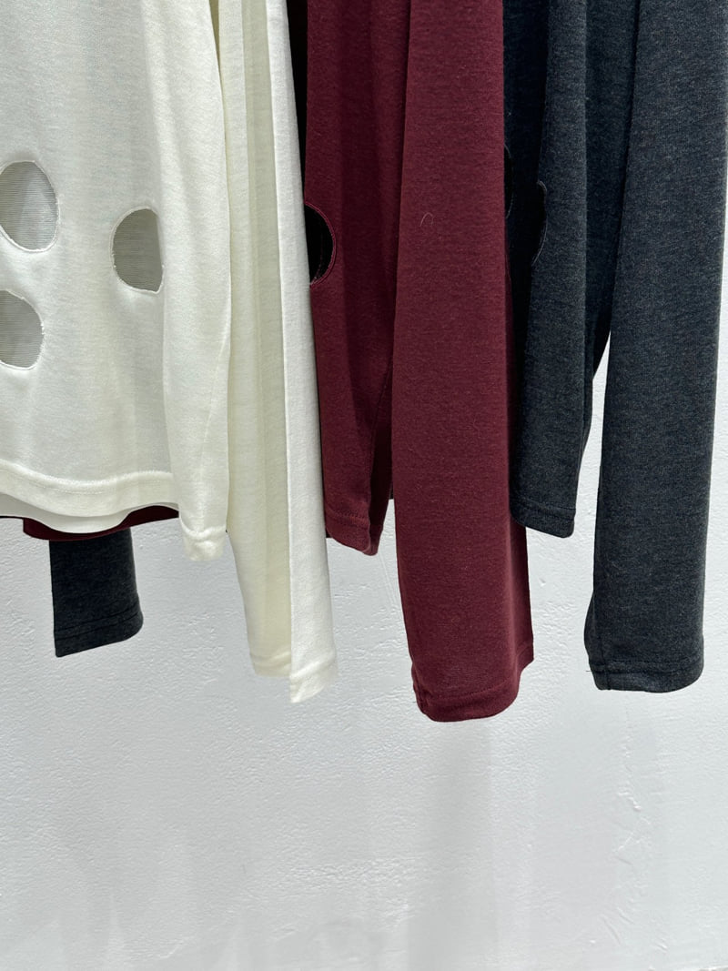 Flash - Korean Women Fashion - #womensfashion - Six Hole Point Tee - 3