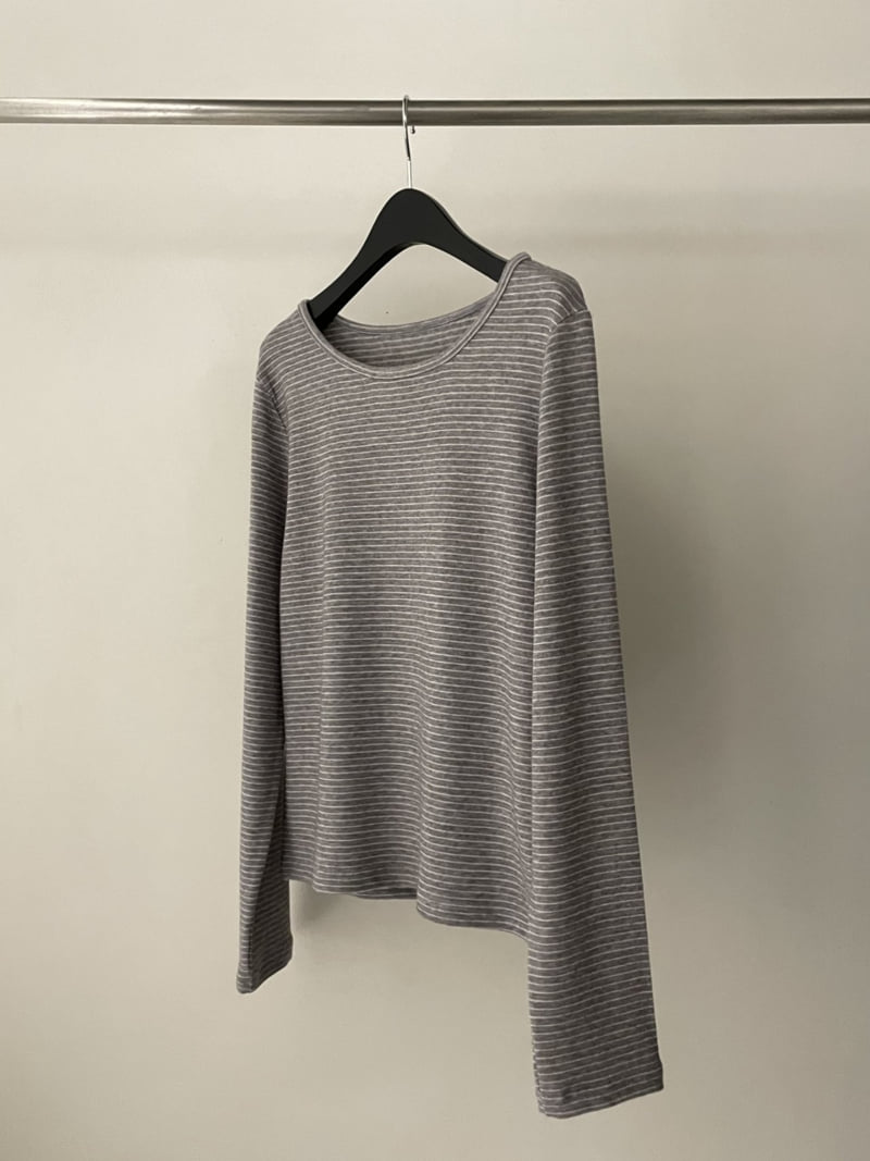 Flatgarden - Korean Women Fashion - #momslook - Snow Stripe Tee - 6