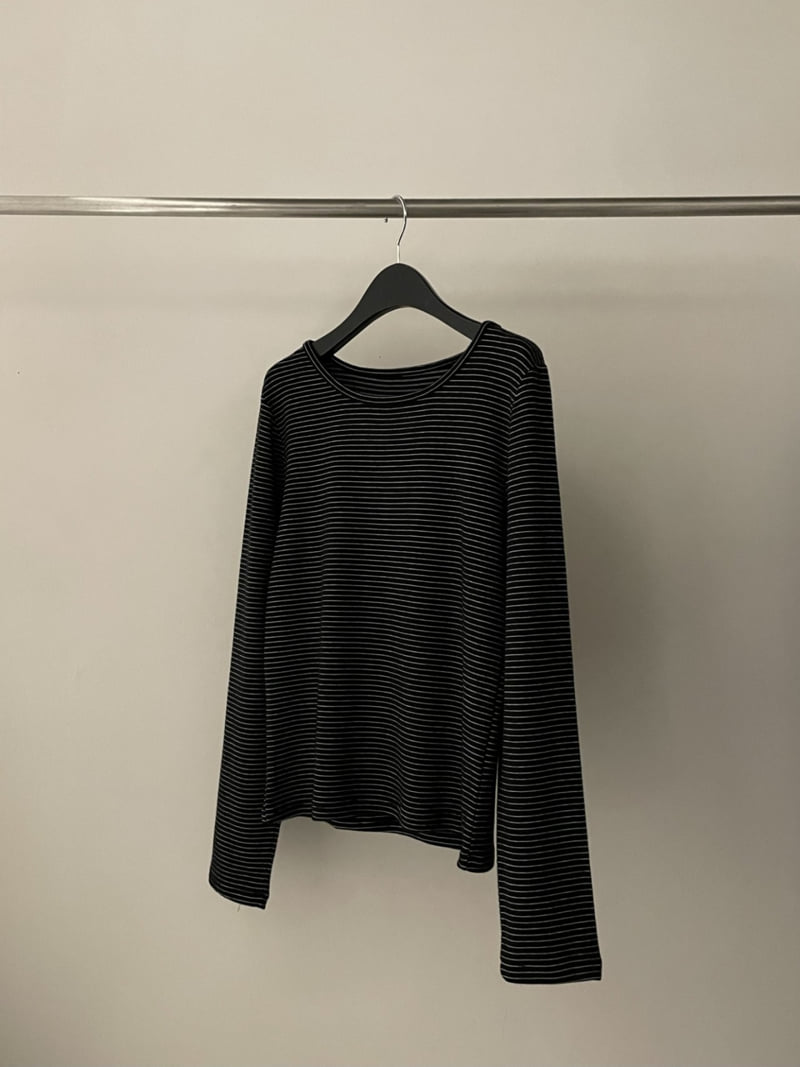 Flatgarden - Korean Women Fashion - #momslook - Snow Stripe Tee - 8