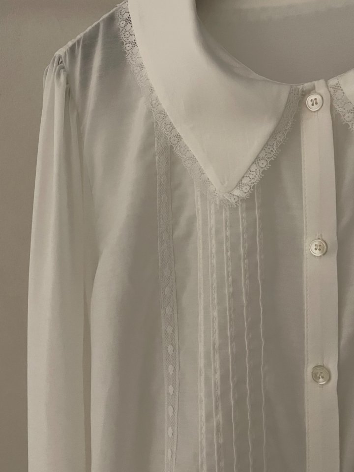Flatgarden - Korean Women Fashion - #momslook - Lace Pintuck Blouse - 8